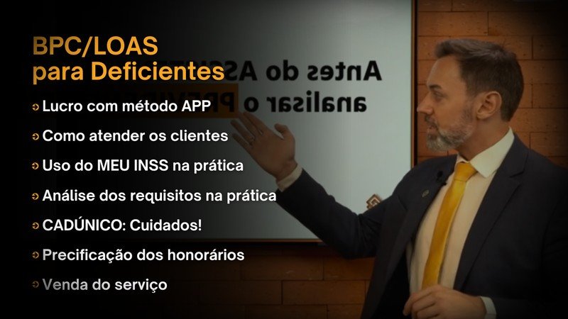 Capa original na Hotmart: BPC/LOAS para pessoas com deficiência